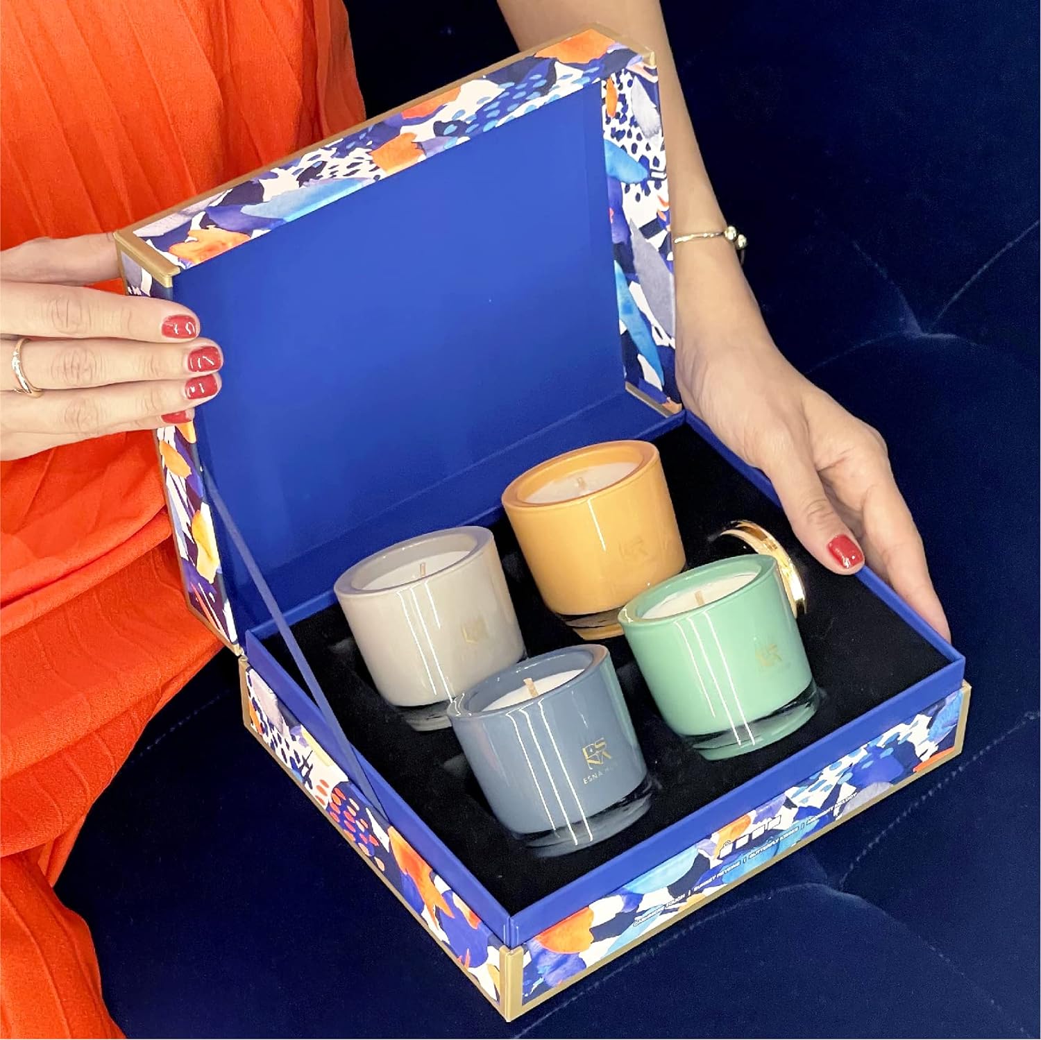 Luxury Scented Candle Set, Aromatherapy Gifts for Her, 4 All Natural Soy Candles-Toppalletfly