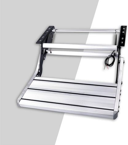Manual Folding Aluminum Step Ladder with LED Light for RVs and Campers-Toppalletfly