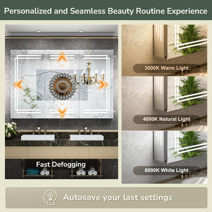 Medicine Cabinet Bathroom LED Vanity Mirror-Toppalletfly