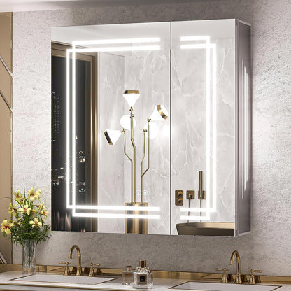 Medicine Cabinet Bathroom LED Vanity Mirror-Toppalletfly