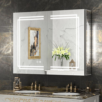 Medicine Cabinet Bathroom LED Vanity Mirror-Toppalletfly