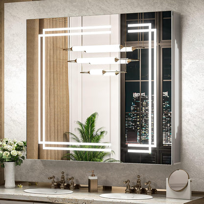 Medicine Cabinet Bathroom LED Vanity Mirror-Toppalletfly