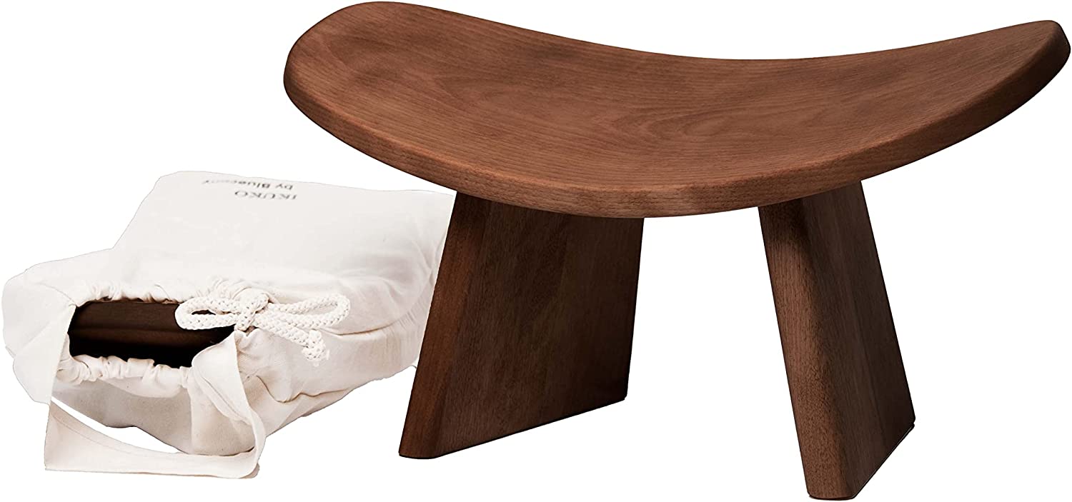 Meditation Bench, Portable Hand Made Wooden Seat-Toppalletfly