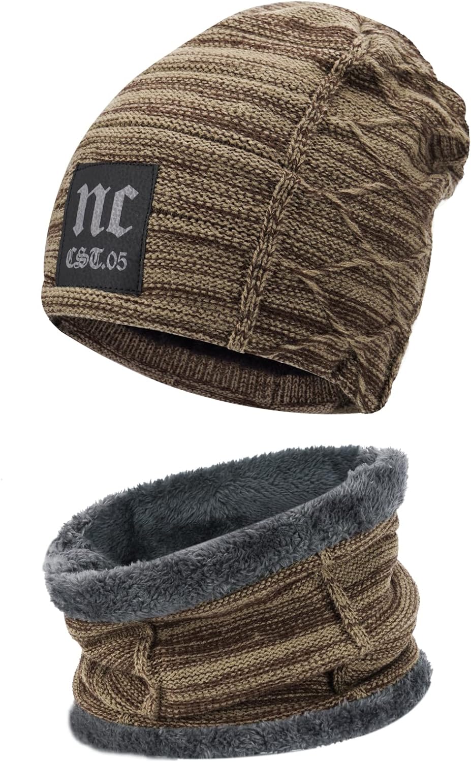 Mens Womens Winter Beanie Hat Scarf Set 2 Sets-Toppalletfly