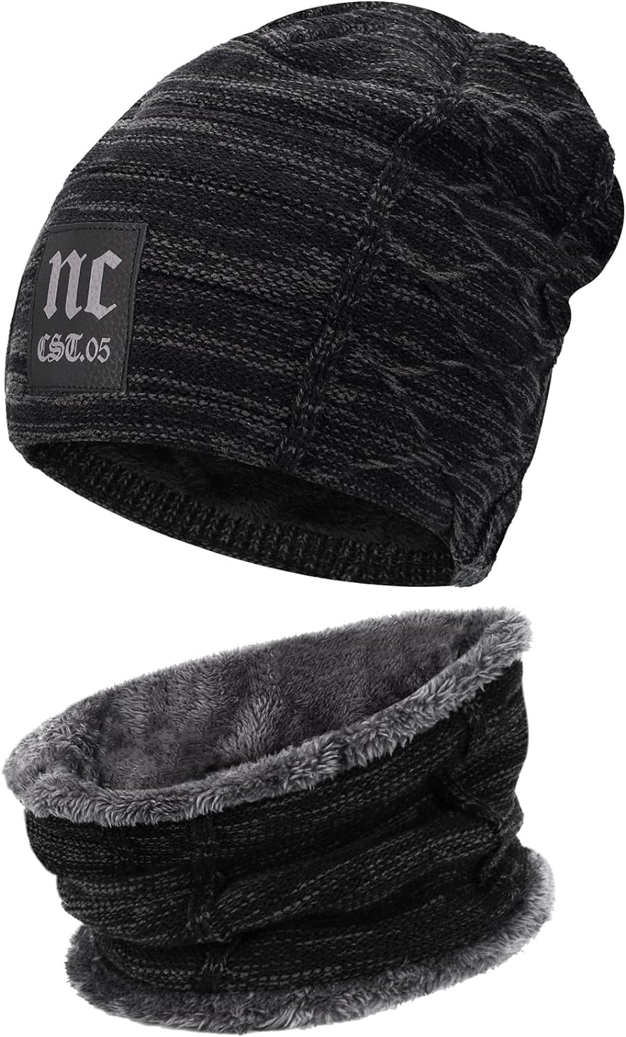 Mens Womens Winter Beanie Hat Scarf Set 2 Sets-Toppalletfly
