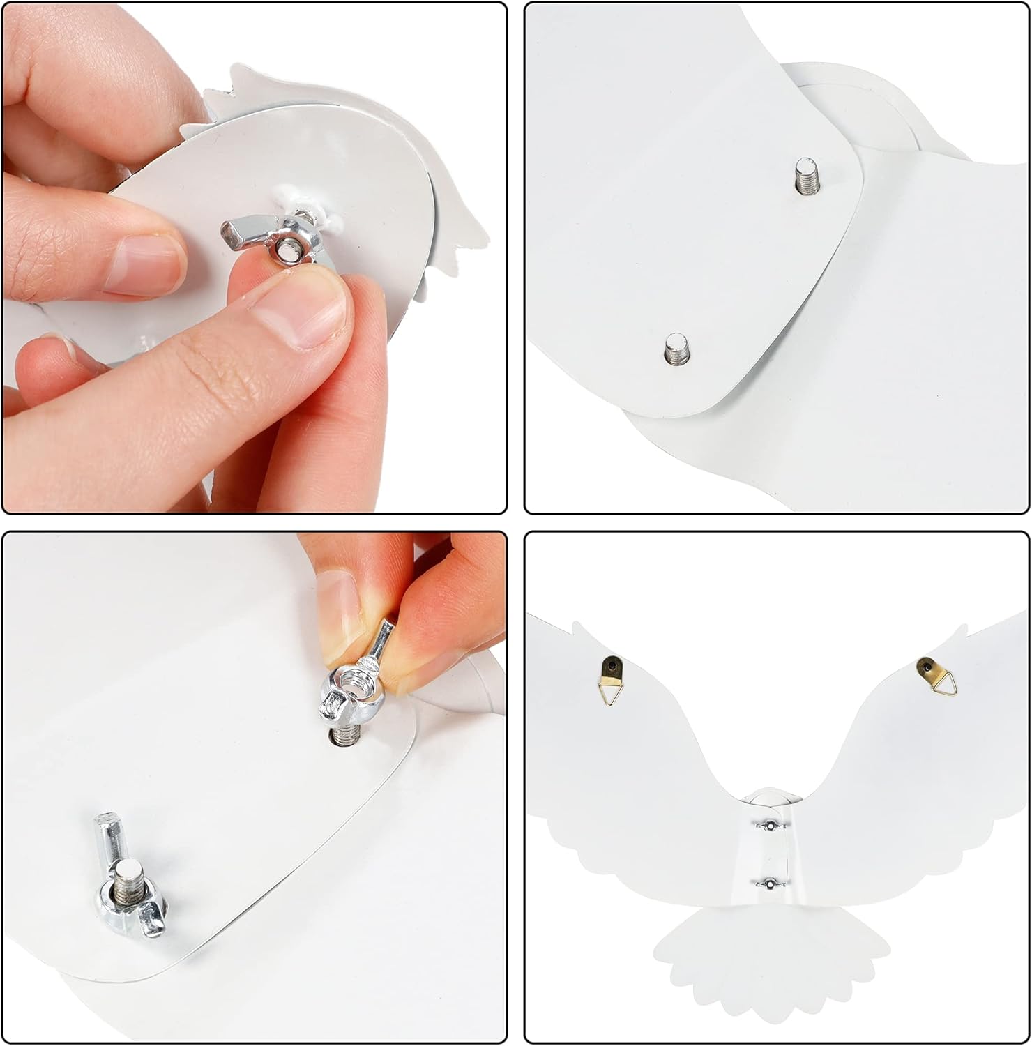 Metal Wall Art, Veterans Day Patriotic Hanging Sculpture, Large Handmade Centerpiece Independence Day 4th of July Decoration, 3 Pcs-Toppalletfly