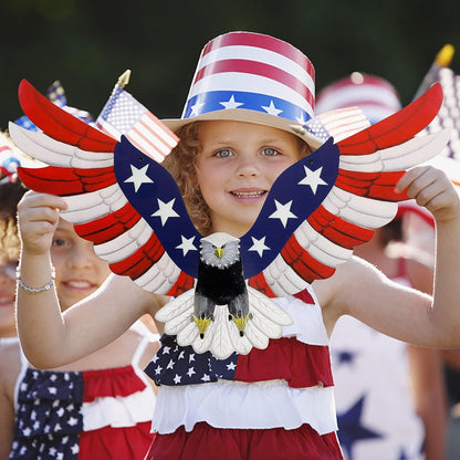 Metal Wall Art, Veterans Day Patriotic Hanging Sculpture, Large Handmade Centerpiece Independence Day 4th of July Decoration, 3 Pcs-Toppalletfly