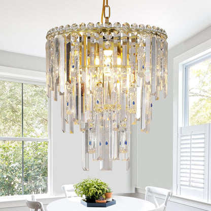 Modern Crystal Chandeliers Ceiling Pendant Light Fixture for Living Room Dining Room Foyer Kitchen Entryway-Toppalletfly