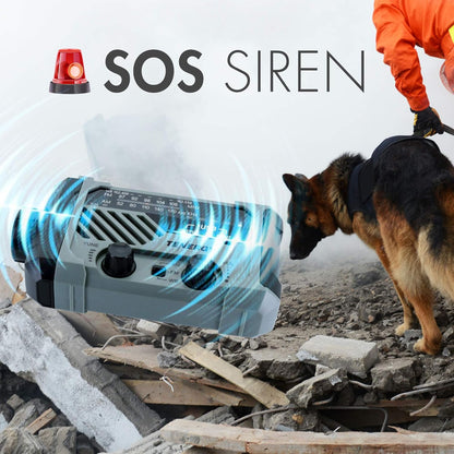 Multifunctional Hand Crank Weather Radio with LED Flashlight, SOS Alarm & Phone Charger – AM/FM/NOAA for Emergencies-Toppalletfly