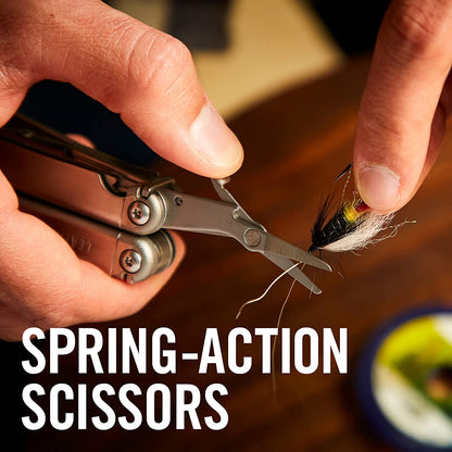 Multitool with Premium Replaceable Wire Cutters, Spring-Action Scissors and Nylon Sheath, Built in the USA, Stainless Steel-Toppalletfly
