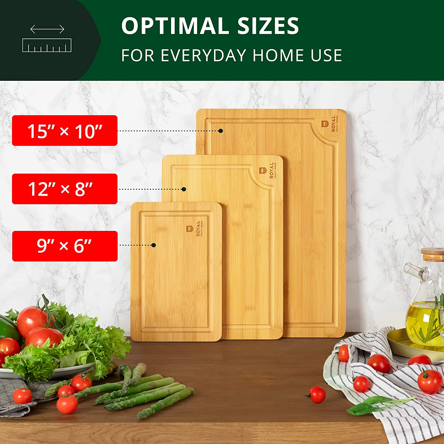 Organic Bamboo Cutting Board with Juice Groove-Toppalletfly