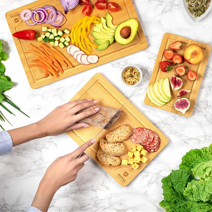 Organic Bamboo Cutting Board with Juice Groove-Toppalletfly