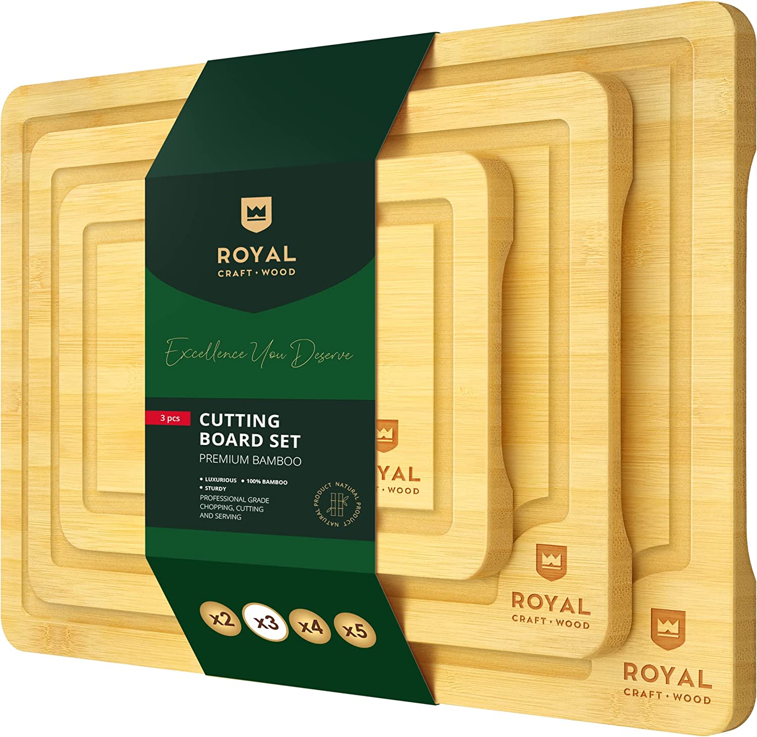 Organic Bamboo Cutting Board with Juice Groove-Toppalletfly