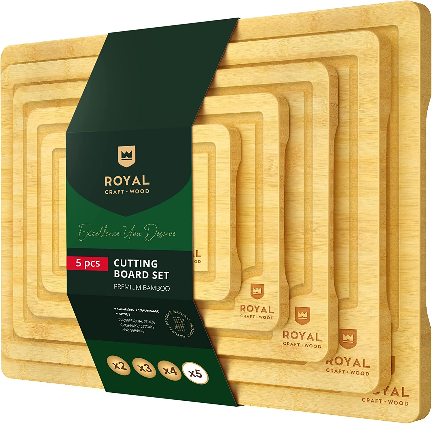Organic Bamboo Cutting Board with Juice Groove-Toppalletfly