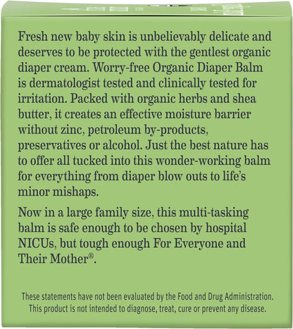 Organic Diaper Balm Cream for Baby, EWG Verified, Petroleum & Artificial Fragrance-Free with Calendula for Sensitive Skin-Toppalletfly