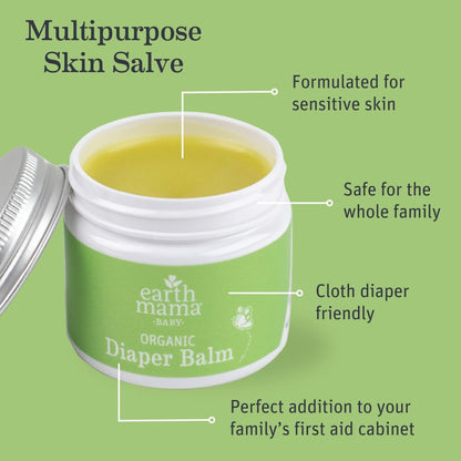 Organic Diaper Balm Cream for Baby, EWG Verified, Petroleum & Artificial Fragrance-Free with Calendula for Sensitive Skin-Toppalletfly