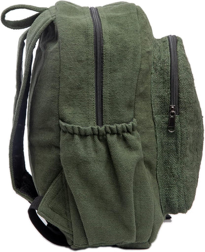 Organic Hemp Backpack Bag, Eco Friendly Durable Rustic Travel Hiking Friendly Lightweight-Toppalletfly