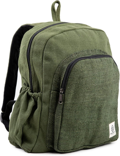 Organic Hemp Backpack Bag, Eco Friendly Durable Rustic Travel Hiking Friendly Lightweight-Toppalletfly