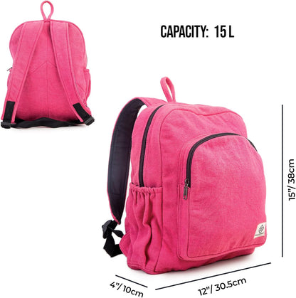 Organic Hemp Backpack Bag, Eco Friendly Durable Rustic Travel Hiking Friendly Lightweight-Toppalletfly