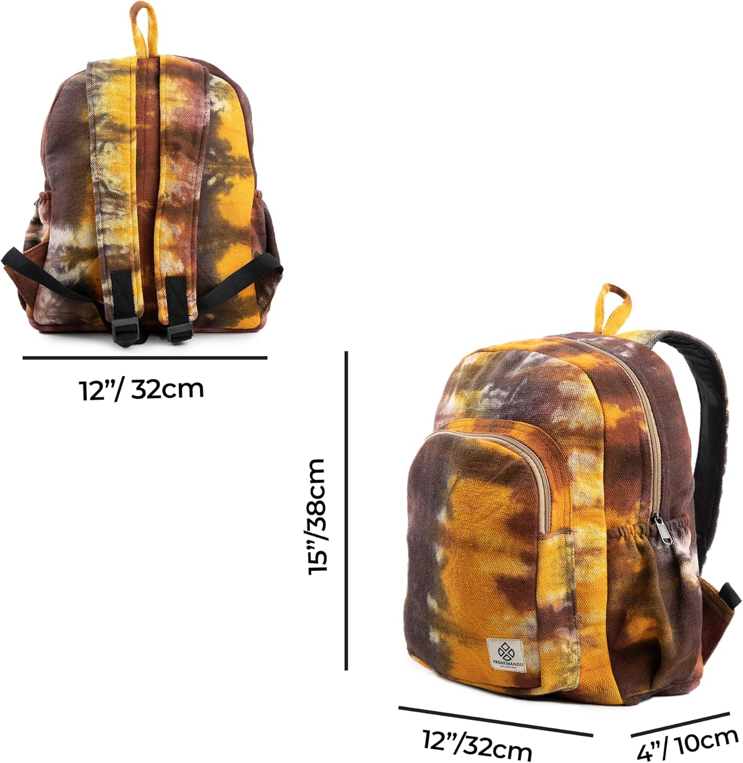 Organic Hemp Backpack Bag, Eco Friendly Durable Rustic Travel Hiking Friendly Lightweight-Toppalletfly