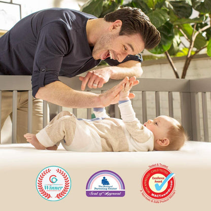 Organic Lightweight Crib Mattress, 2-Stage Natural Mattress for Baby and Toddler Bed, Non-Toxic, 52 x 28 Inches-Toppalletfly