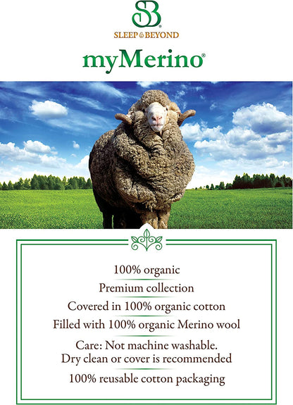 Organic Merino Wool Mattress Topper-Toppalletfly
