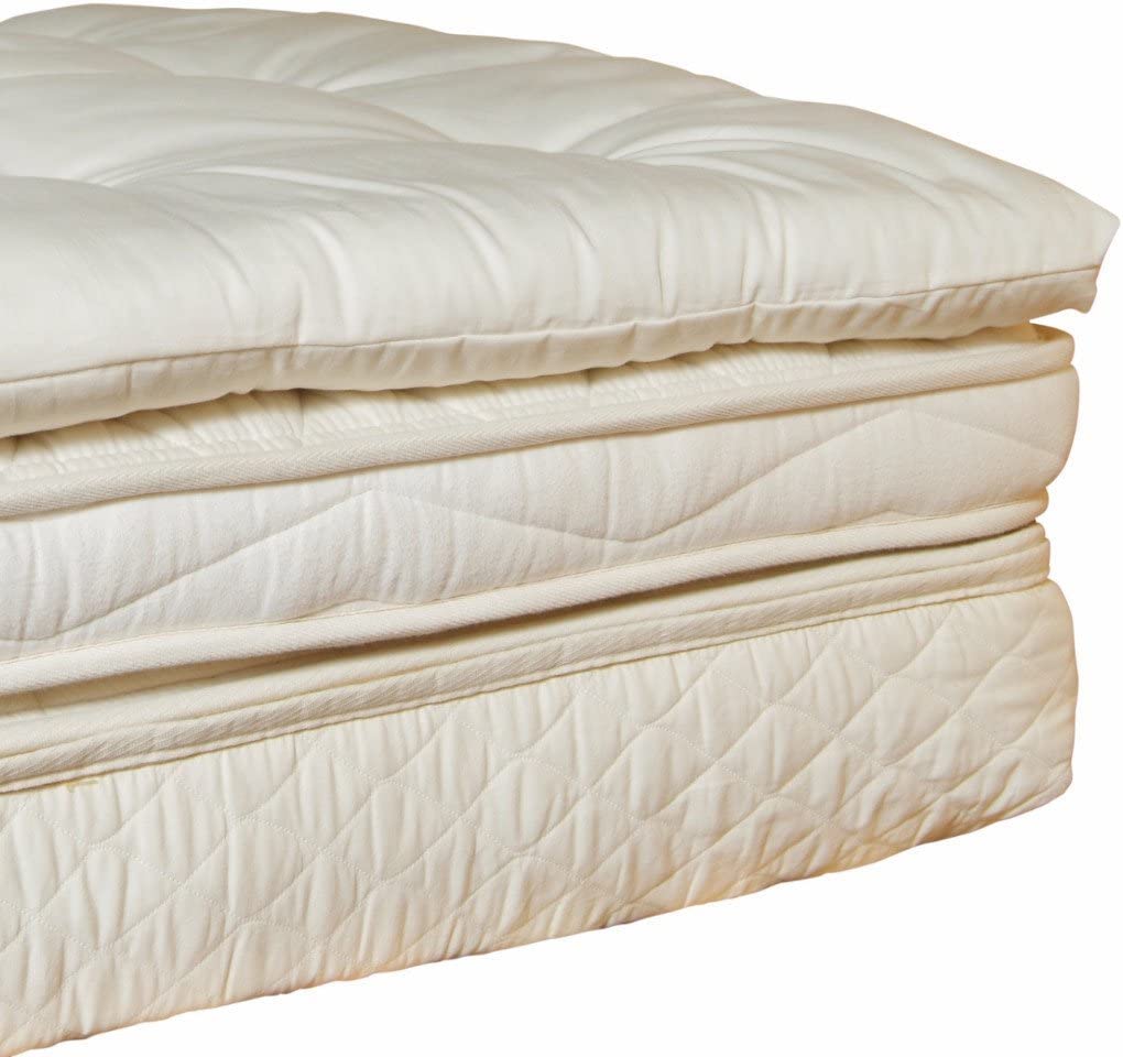 Organic Quilted Wool Deep Sleep Mattress Topper - Full-Toppalletfly