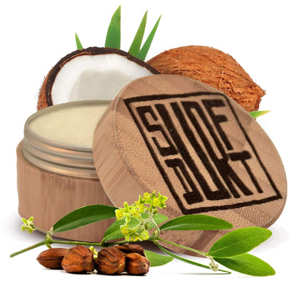 Original Reef Safe Sunscreen, Eco Friendly Water Resistant Organic Material Made in USA, Bamboo Container SPF 30, 2oz-Toppalletfly