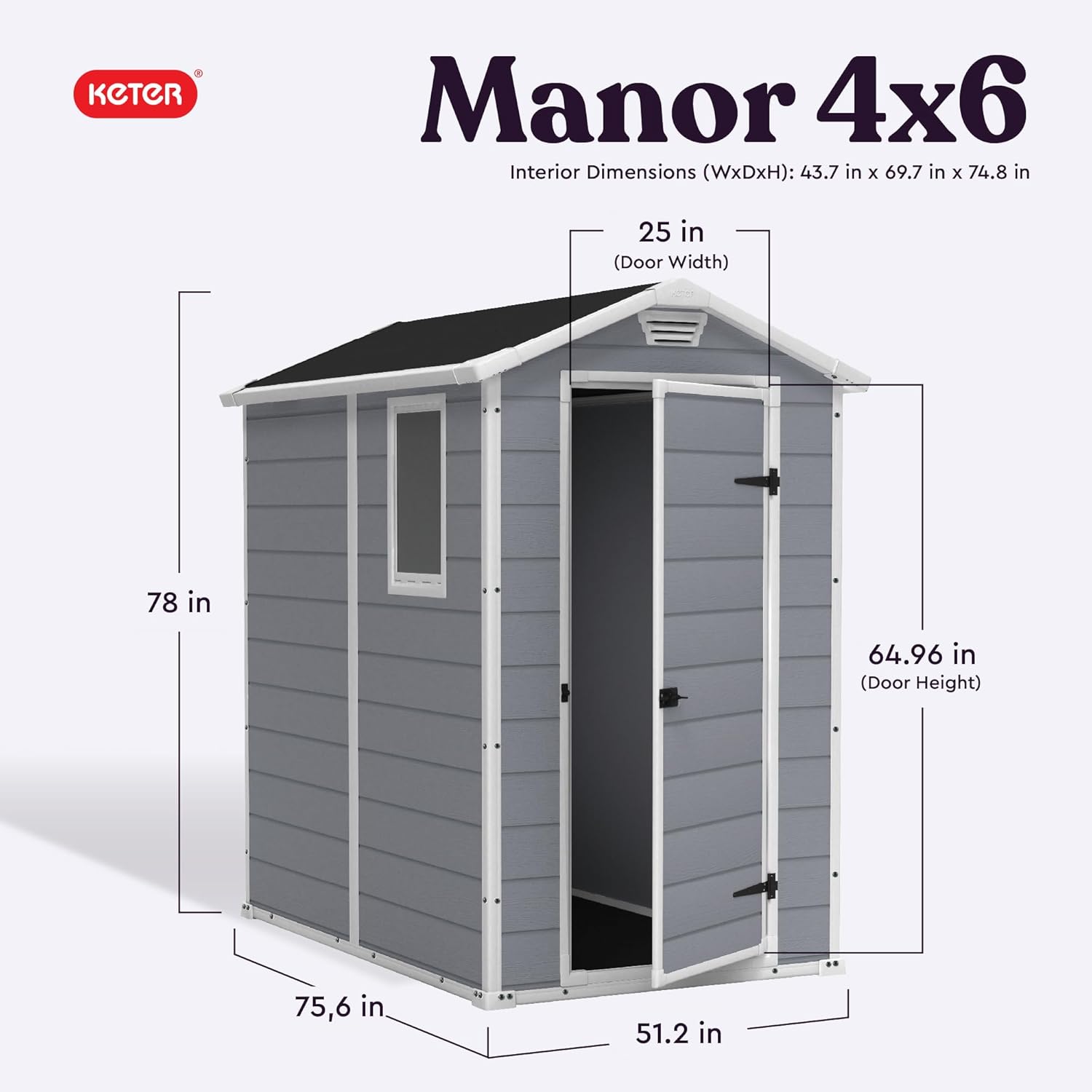 Outdoor Storage Shed 4X6 Ft-Toppalletfly