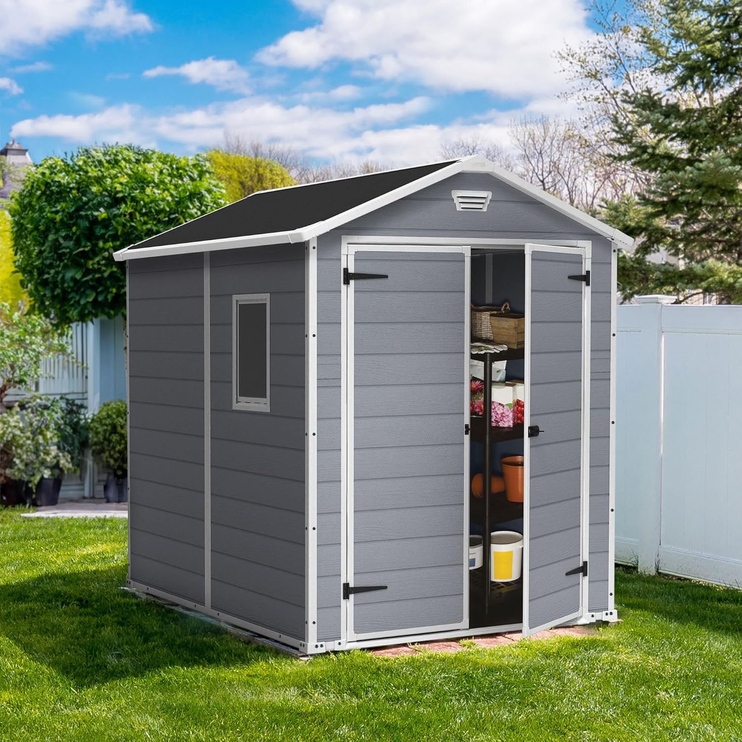 Outdoor Storage Shed 6X8 Ft-Toppalletfly