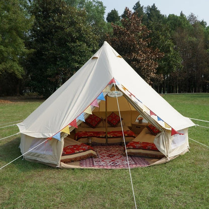 Outdoor Waterproof Cotton Canvas Family Camping Bell Tent-Toppalletfly