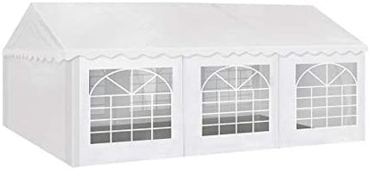 Party Tent 20x20 ft Heavy Duty Canopy Shelter for Wedding Event Fair with Fire Retardant Roof-Toppalletfly