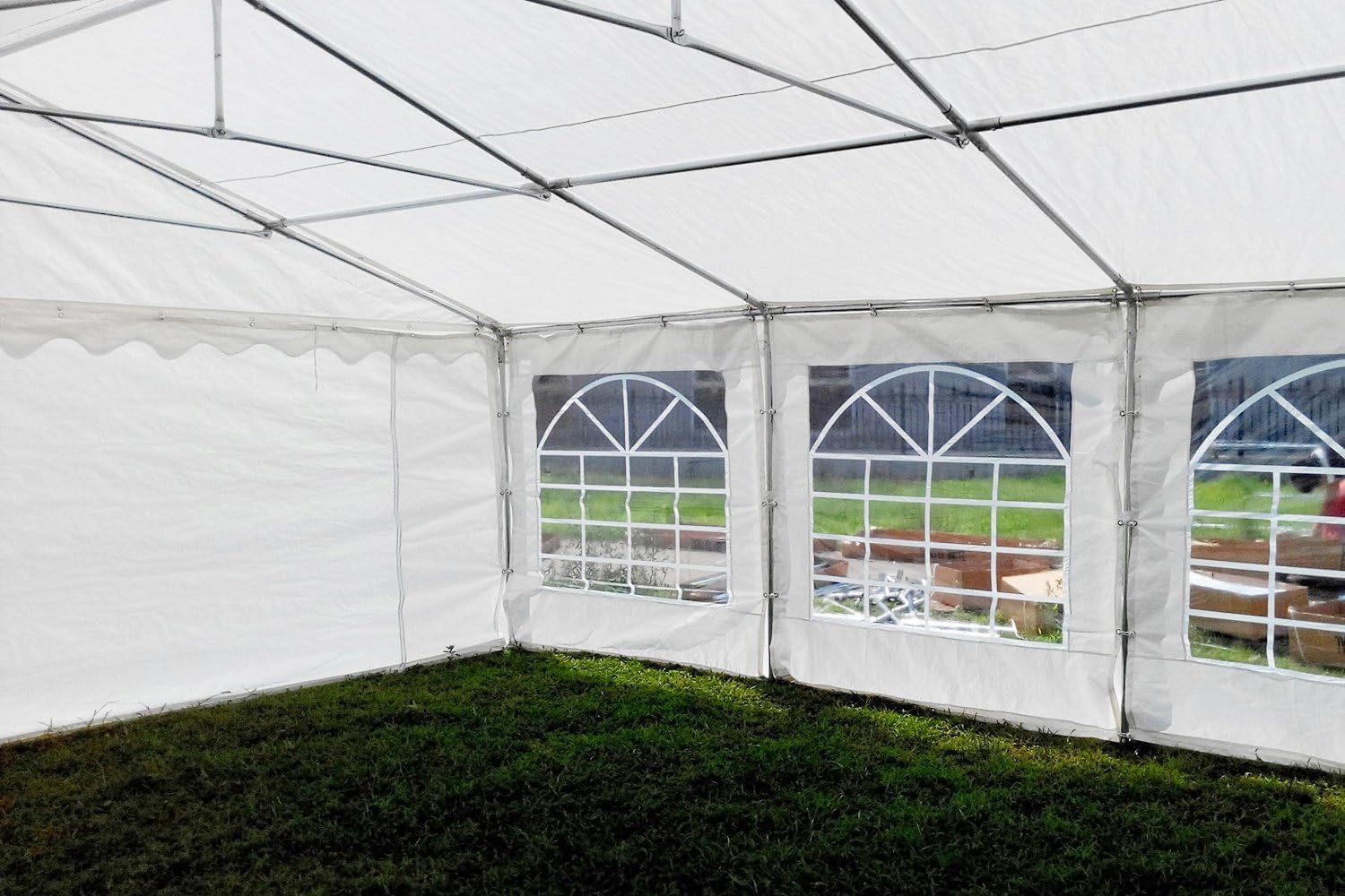 Party Tent 20x20 ft Heavy Duty Canopy Shelter for Wedding Event Fair with Fire Retardant Roof-Toppalletfly