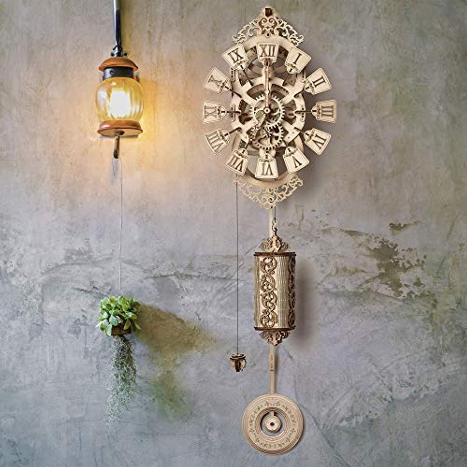 Pendulum Wall Clock Kit to Build, Wooden DIY 3D Wooden Puzzle - Toppalletfly