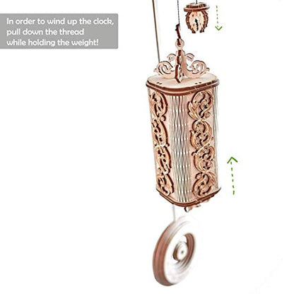 Pendulum Wall Clock Kit to Build, Wooden DIY 3D Wooden Puzzle-Toppalletfly