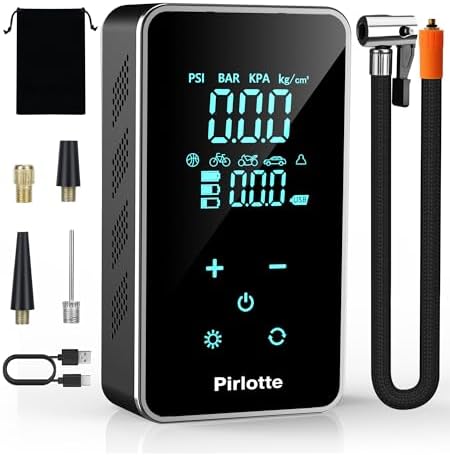 Portable 18000mAh Air Compressor – 150 PSI Tire Pump with Touch Screen for Car, Bike, and More-Toppalletfly