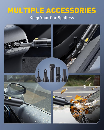 Portable Cordless Car Vacuum 14000Pa, 2-in-1 Handheld Blow & Suction, for Car, Home, Pet, Office-Toppalletfly