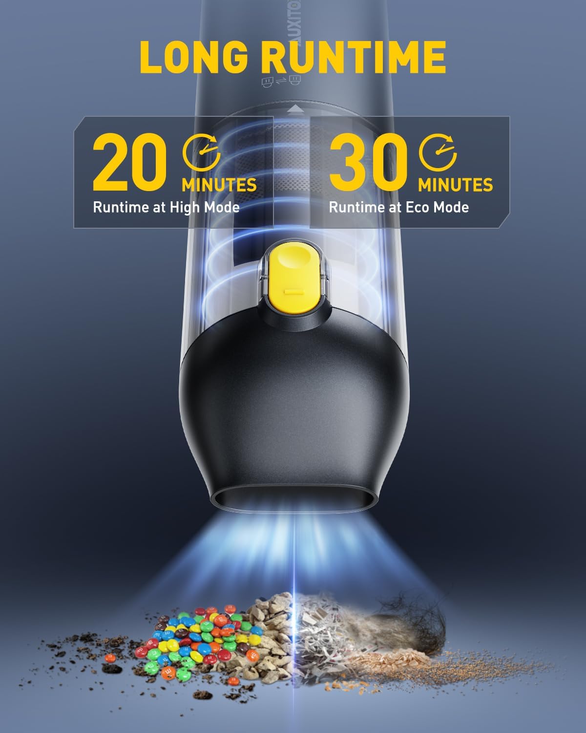 Portable Cordless Car Vacuum 14000Pa, 2-in-1 Handheld Blow & Suction, for Car, Home, Pet, Office-Toppalletfly