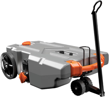 Portable Gallon RV Tote Tank with No-Flat Wheels, Gate Valve, and Accessories-Toppalletfly