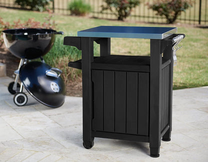Portable Outdoor Table and Storage Cabinet-Toppalletfly