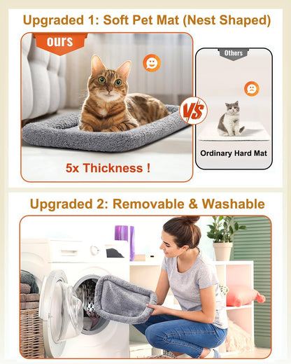 Portable Pet Bag - Folding Fabric Pet Carrier with Locking Safety Zippers, Airline Approved-Toppalletfly