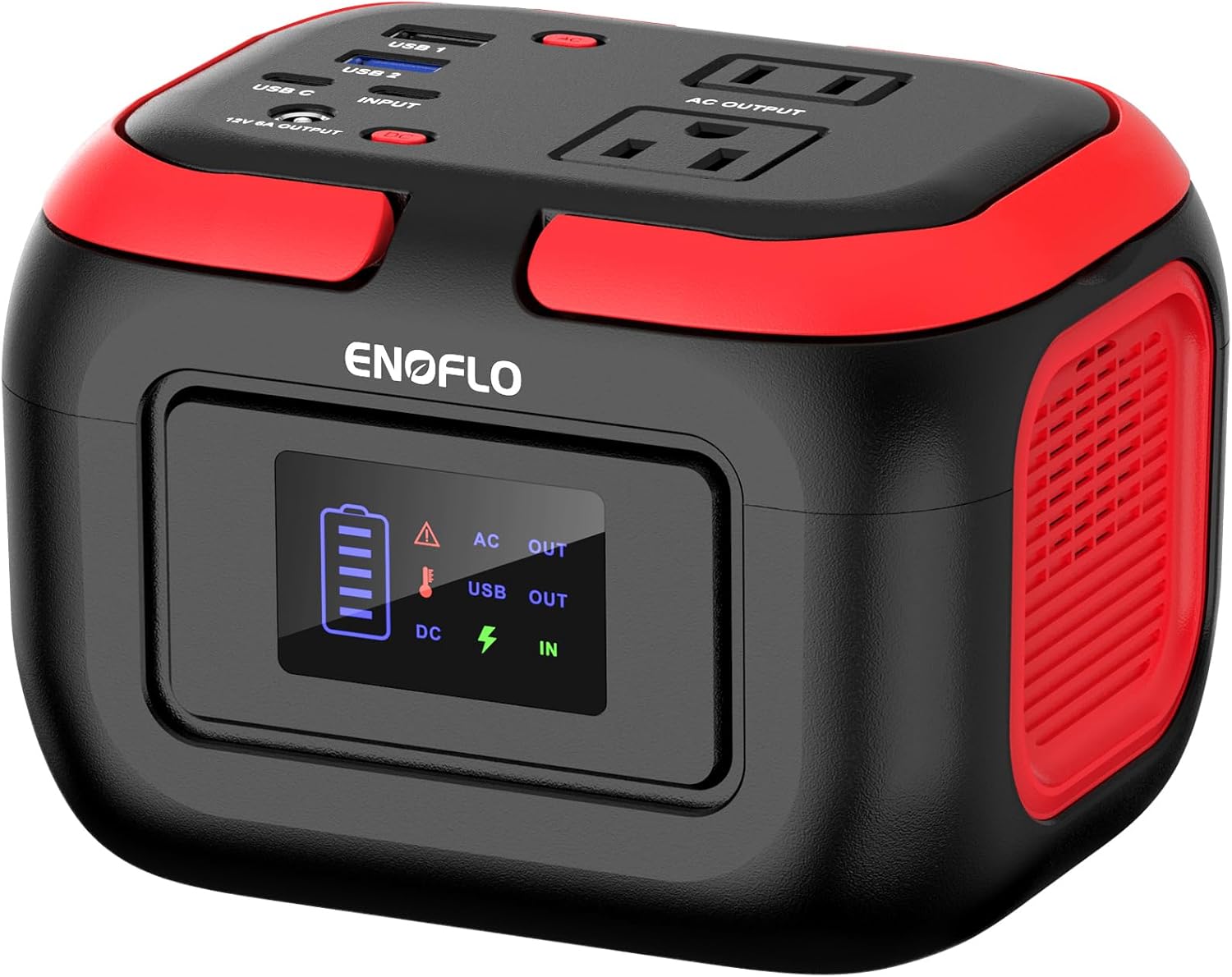 Portable Power Station 300W Power Bank with AC Outlet 228Wh Solar Generator with LED Light 9 Outputs Battery Backup Power Supply-Toppalletfly
