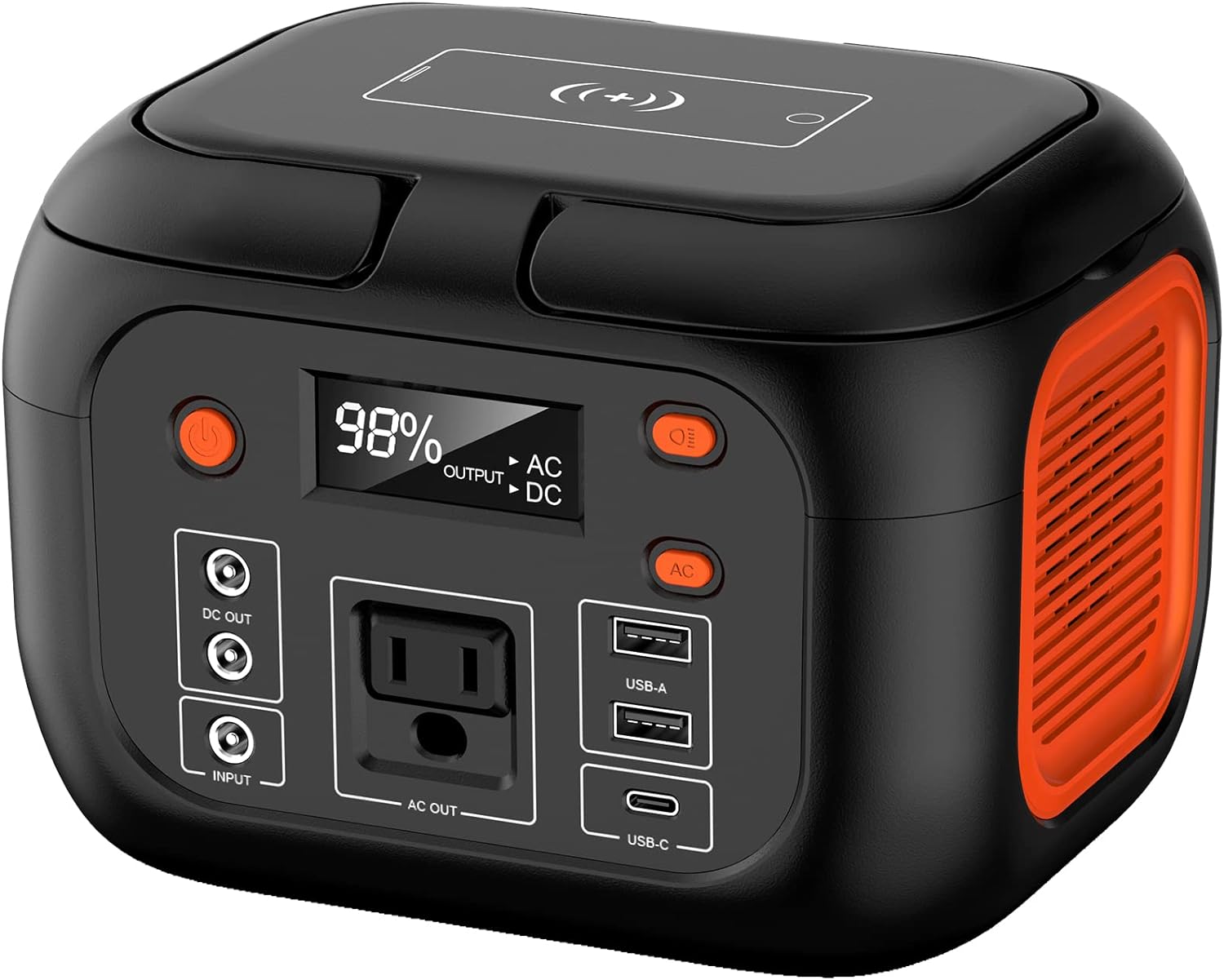 Portable Power Station 300W Power Bank with AC Outlet 228Wh Solar Generator with LED Light 9 Outputs Battery Backup Power Supply-Toppalletfly