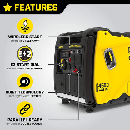 Power Equipment Wireless Remote Start Inverter Generator with Quiet Technology and CO Shield-Toppalletfly