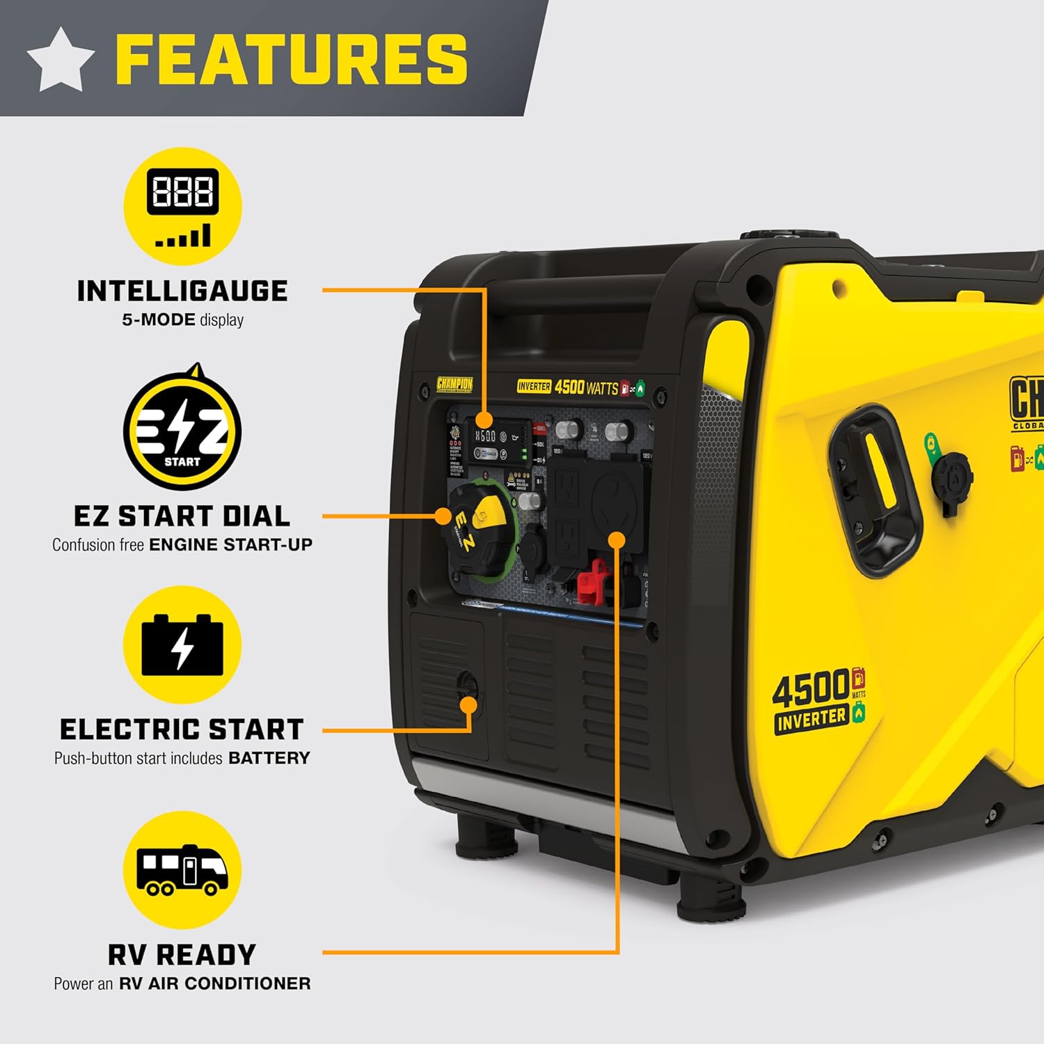 Power Equipment Wireless Remote Start Inverter Generator with Quiet Technology and CO Shield-Toppalletfly