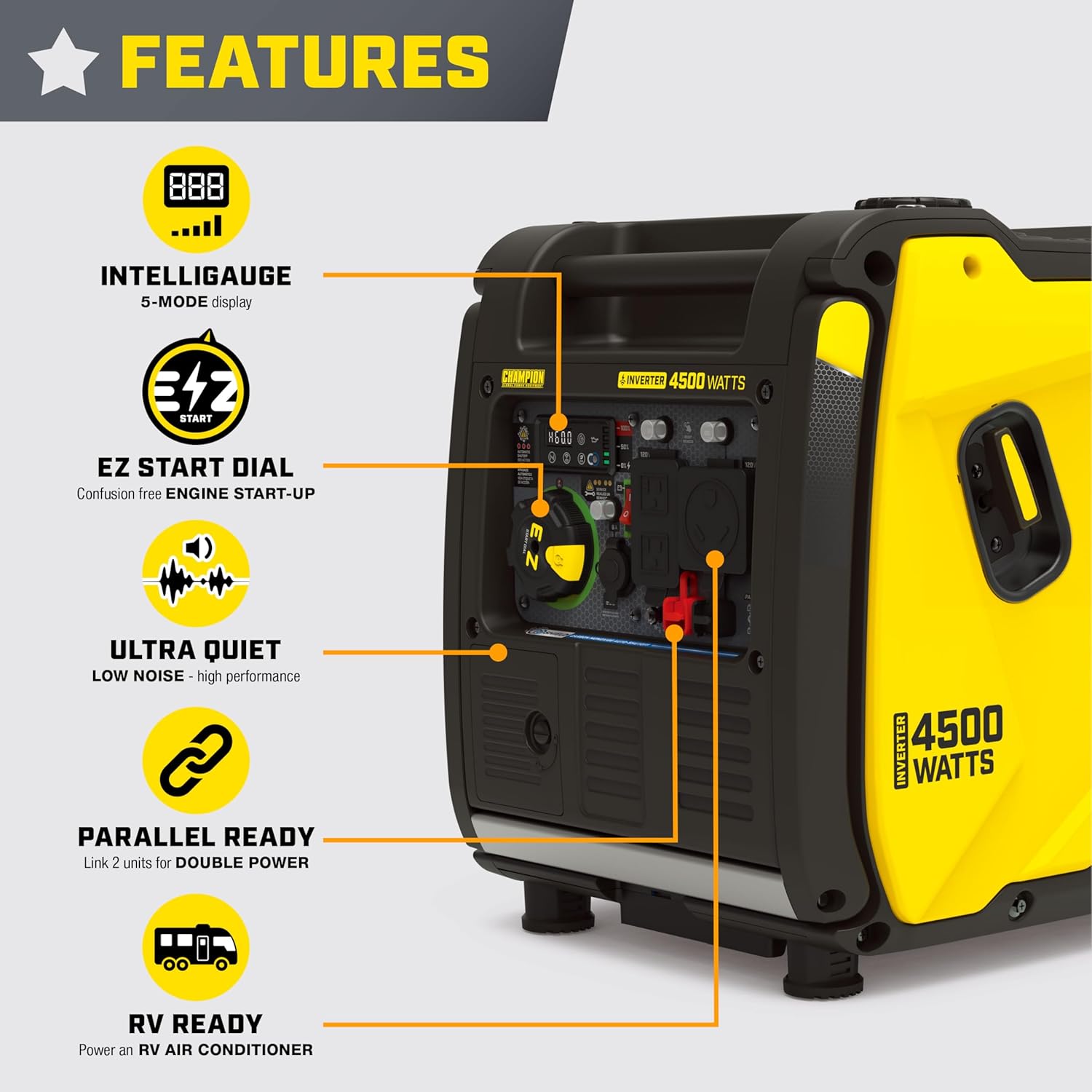 Power Equipment Wireless Remote Start Inverter Generator with Quiet Technology and CO Shield-Toppalletfly