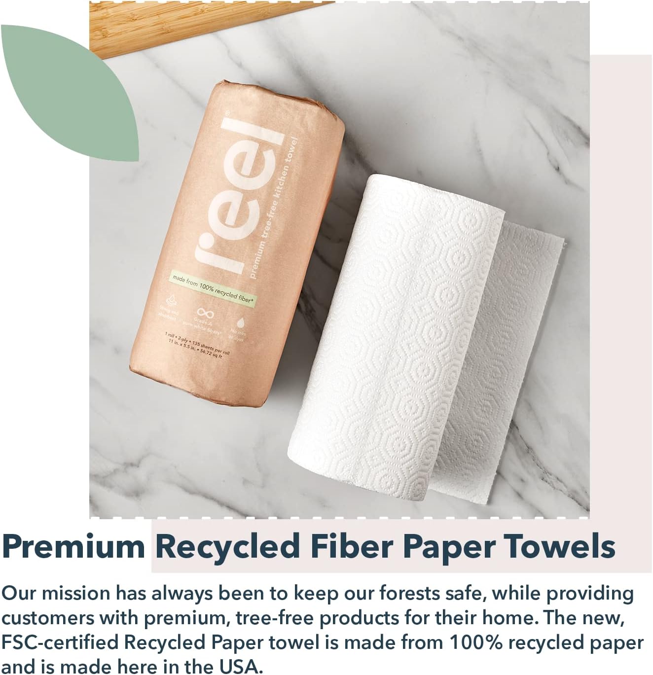 Premium Recycled Paper Towels, 12 Rolls, 2-Ply Eco-Friendly, Hypoallergenic and Zero Plastic Packaging-Toppalletfly