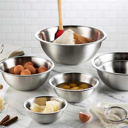 Premium Stainless Steel Mixing Bowls Set of 6-Toppalletfly