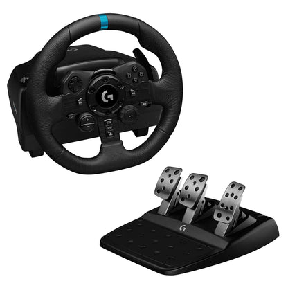 Racing Wheel and Pedals for PS 5, PS4 and PC featuring TRUEFORCE up to 1000 Hz Force Feedback, Responsive Pedal, Dual Clutch Launch Control, and Genuine Leather Wheel Cover-Toppalletfly