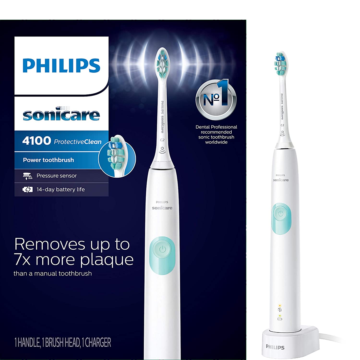 Rechargeable Electric Toothbrush with Pressure Sensor, Long Battery Life-Toppalletfly